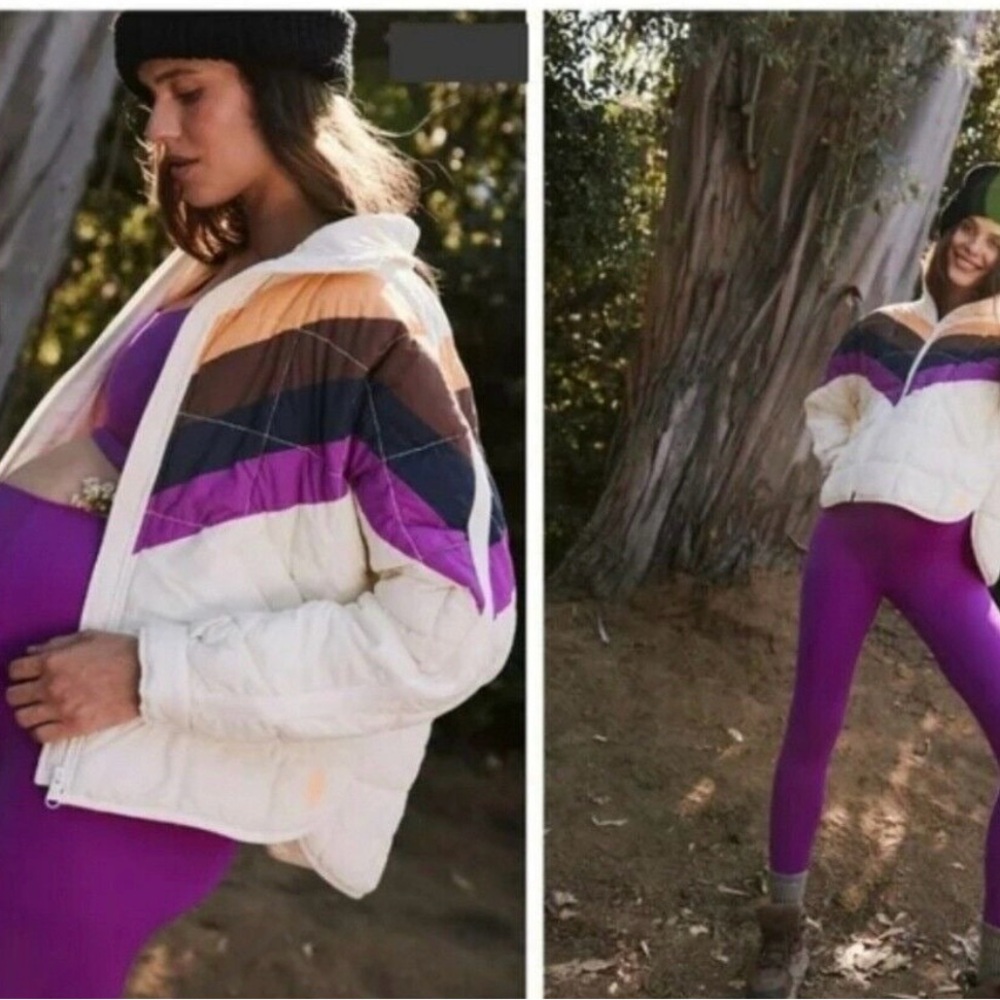 NWT FP Movement x Hatch Printed Puffer Jacket leggings bra full set!! Size Small